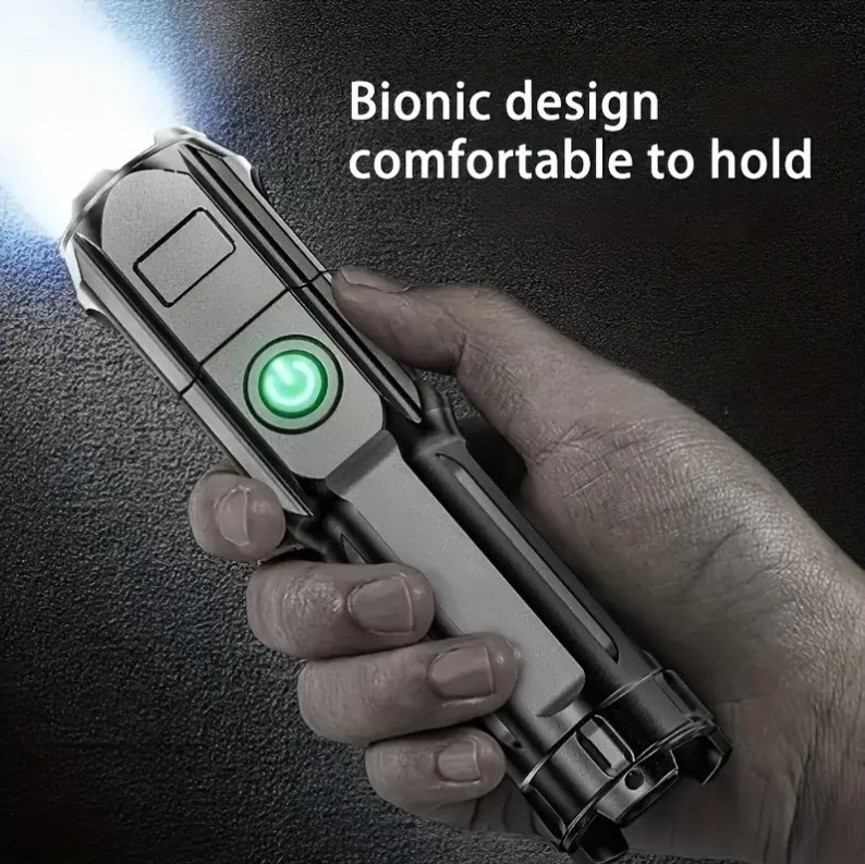 Powerful Zoomable Flashlight Outdoor Multi-functional Portable Home Small Flashlight Telescopic Zoom Light