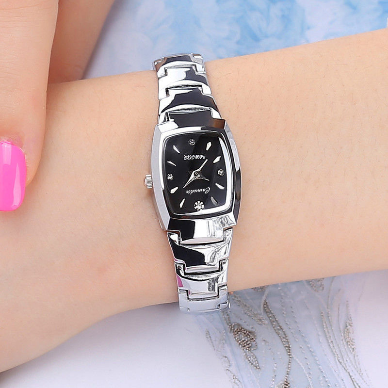 Alloy quartz Ladies wholesale stainless steel wrist watch women luxury  moissanite metal polish women watch