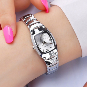 Alloy quartz Ladies wholesale stainless steel wrist watch women luxury  moissanite metal polish women watch