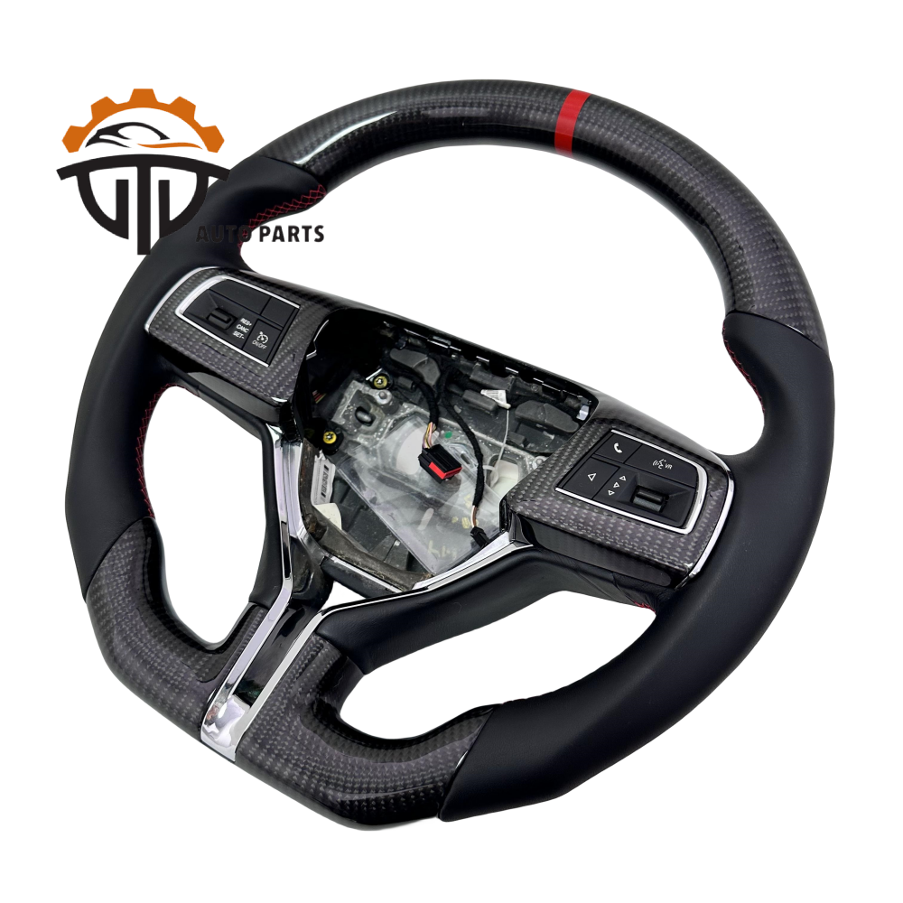 D Shape For  Maserati Ghibli  Glossy Carbon Fiber Steering Wheel