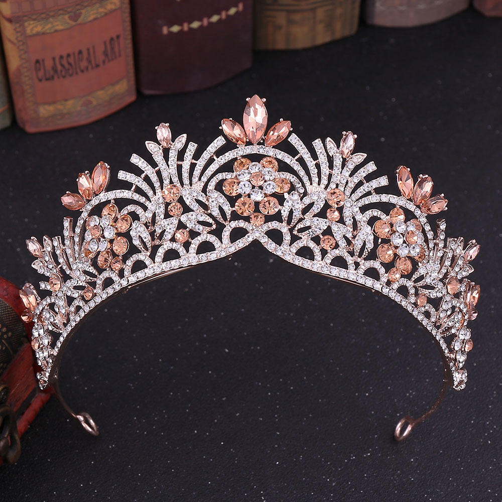 High Quality Bridesmaid Tiaras for Bride Girls Contoured Diadem Pageant Crown Cheap Tiara