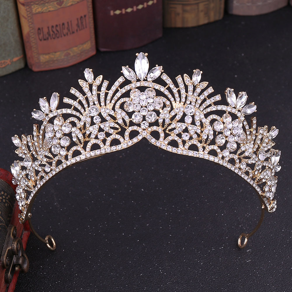 High Quality Bridesmaid Tiaras for Bride Girls Contoured Diadem Pageant Crown Cheap Tiara