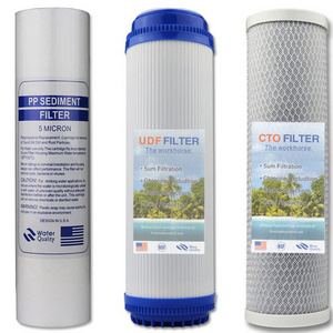 10 inch Universal Three Stages Filter Cartridge Replacement CTO Carbon Block Water Filter Cartridge