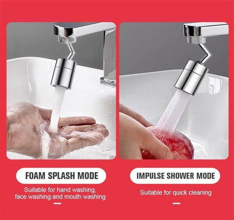 New Universal Splash Filter Faucet Multi-function Sprayer 720 360  Degrees Rotatable Rotation Rotating basin Faucet