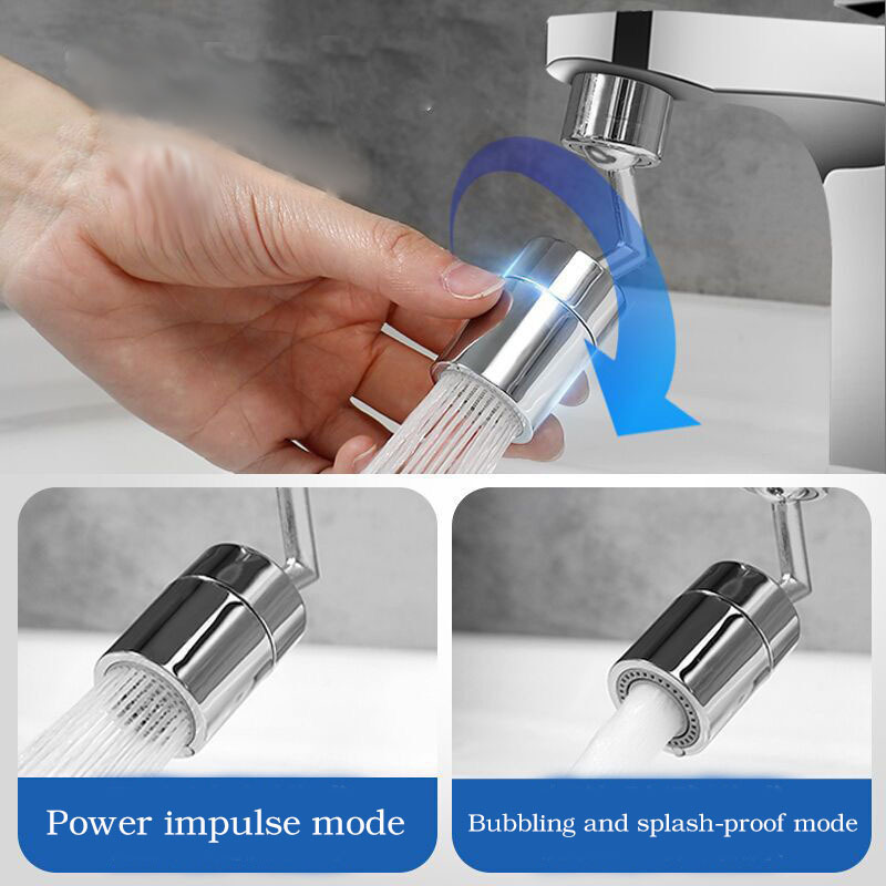 New Universal Splash Filter Faucet Multi-function Sprayer 720 360  Degrees Rotatable Rotation Rotating basin Faucet