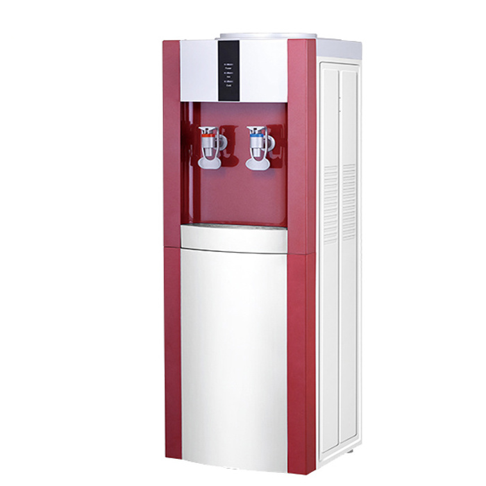 New arrival hot and cold compressor water floor standing water dispenser with mini fridge refrigerator