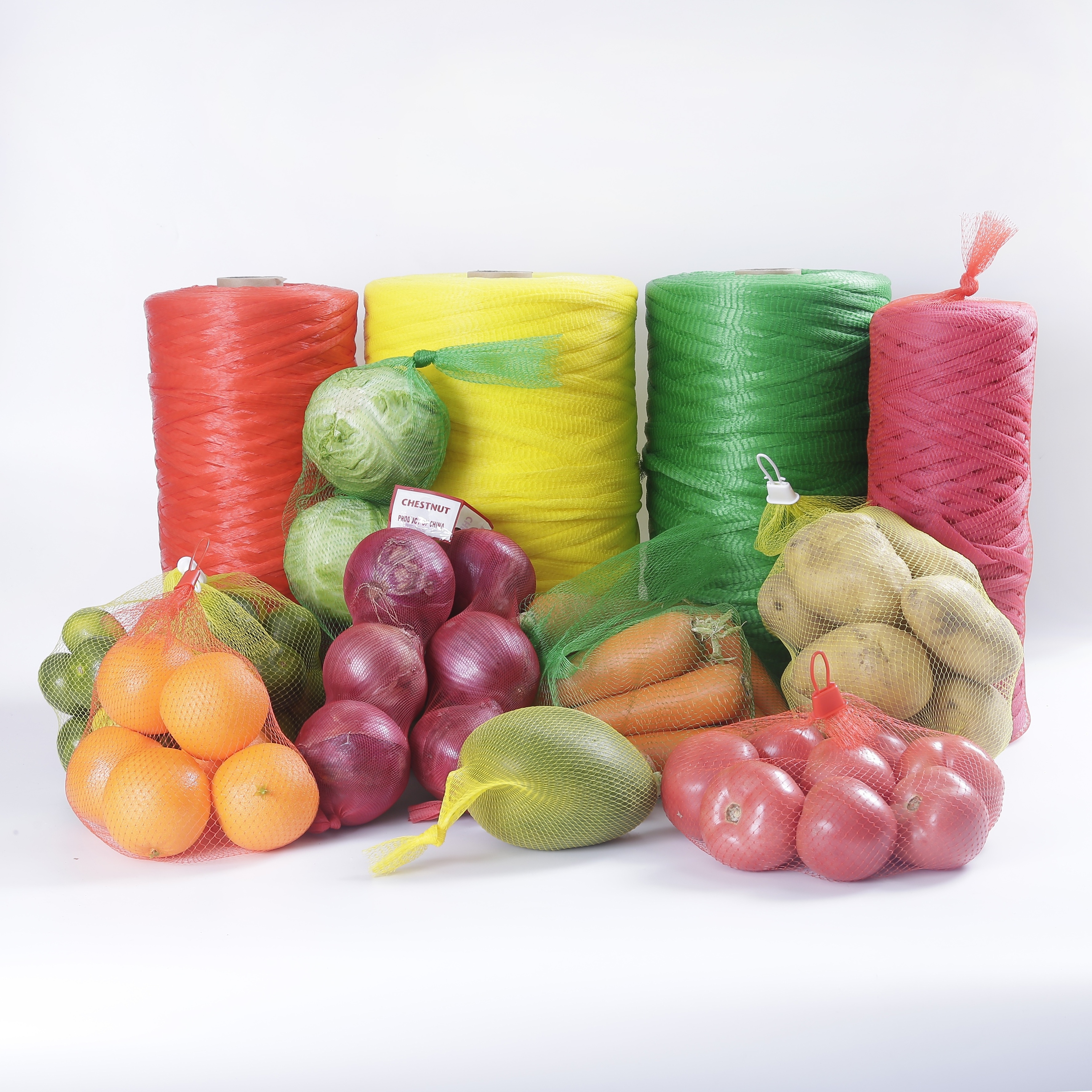 Manufacture Supply Foam Mesh Fruit Packaging Net Sleeve Tube Bag In Rolls