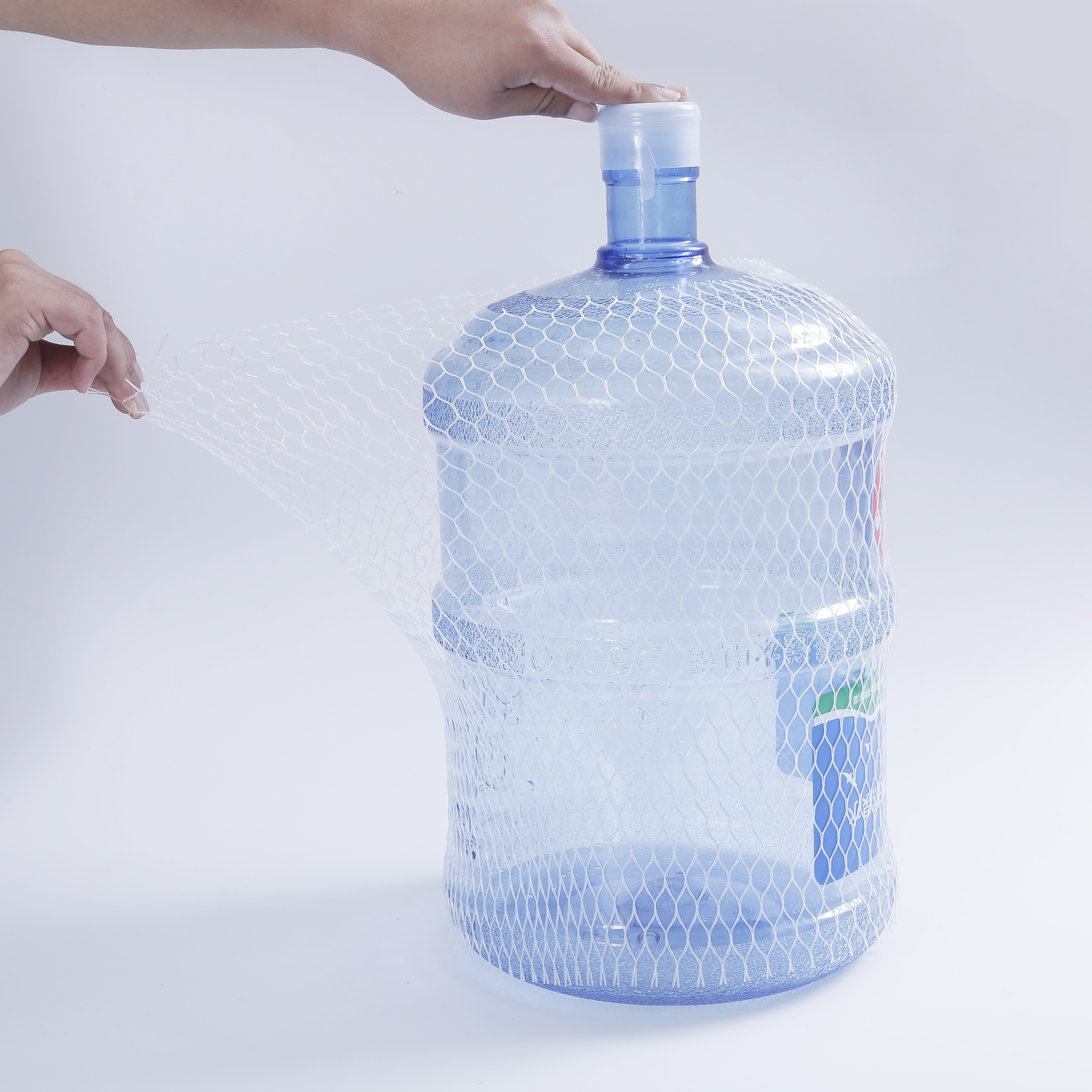 White Plastic Pe Protective Tube Net Plastic Protective Mesh Sleeve Net For Tube Bottle