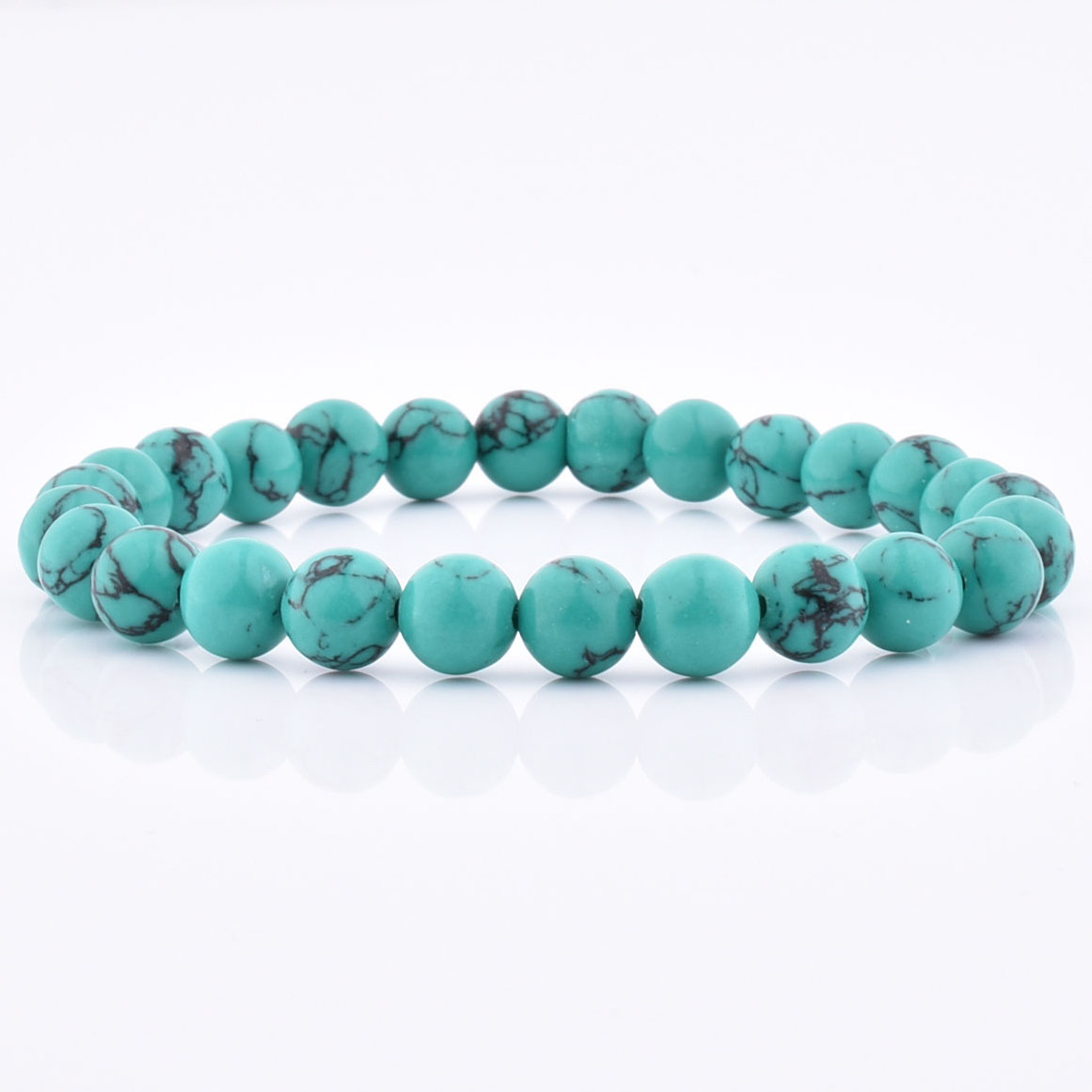 Women Men Gift Party Trendy Jewelry Beaded Jewellery Green Turquoise Gemstone Bracelet