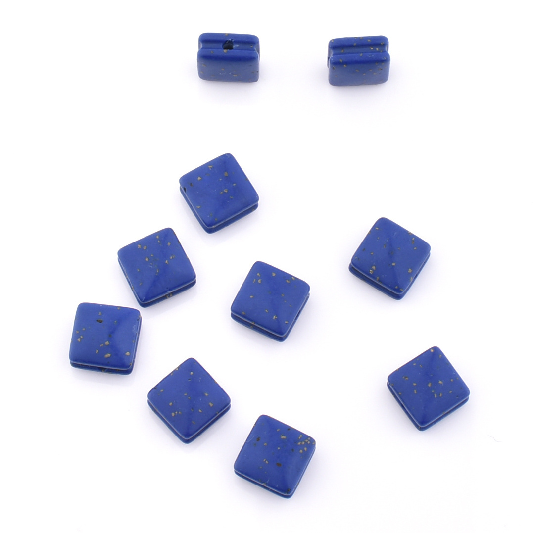 Wholesale Seed Accesory Stone Selected Nature Cube Lapis Lazuli Bead For Jewelry Making