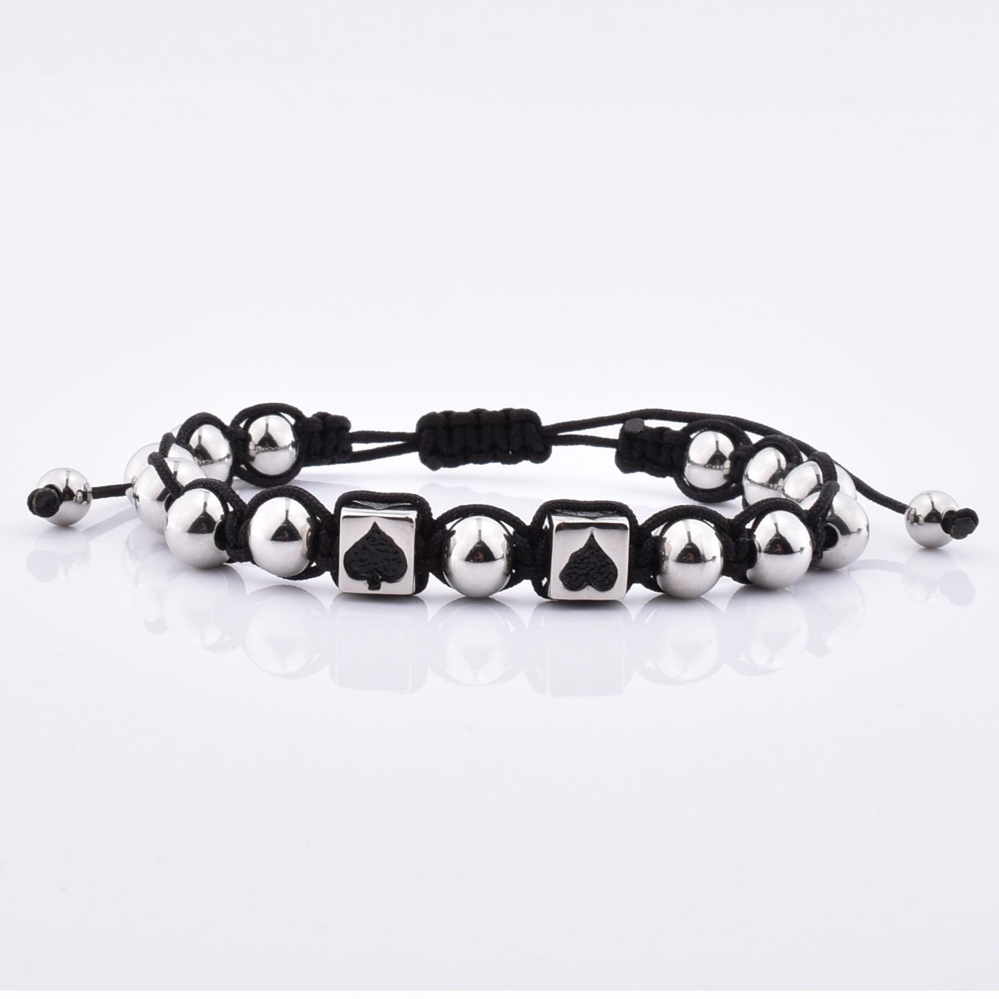 Fashion Jewellery Silver Plated Skull White Turquoise Howlite White Transparent Stone Bracelet