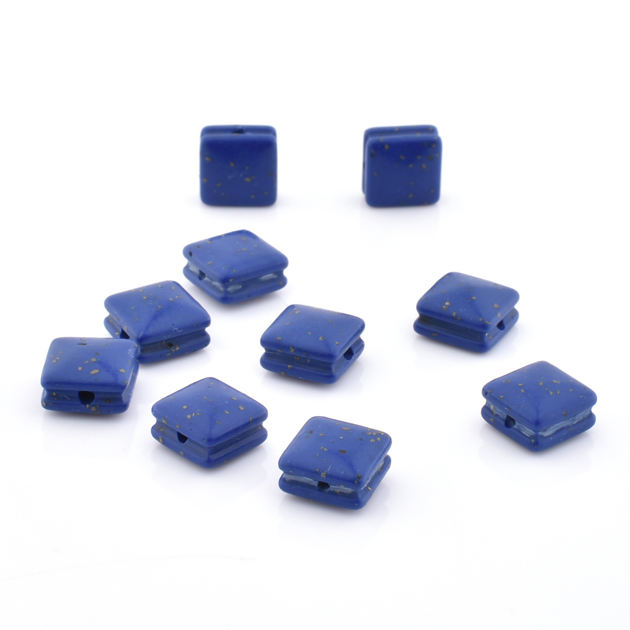 Wholesale Seed Accesory Stone Selected Nature Cube Lapis Lazuli Bead For Jewelry Making