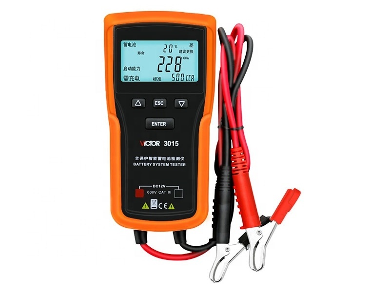 VICTOR 3015 Smart Automotive 12V Lead-acid Battery Tester 100 - 1700 CCA 9v -18v Voltage Electrical Analyzer