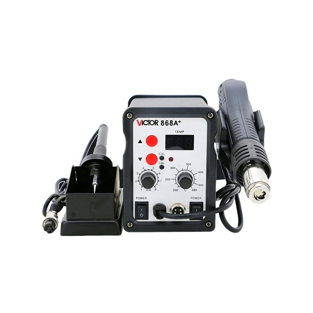 868A+SMD hot air gun soldering station desoldering stations iron soldering station 2 in 1