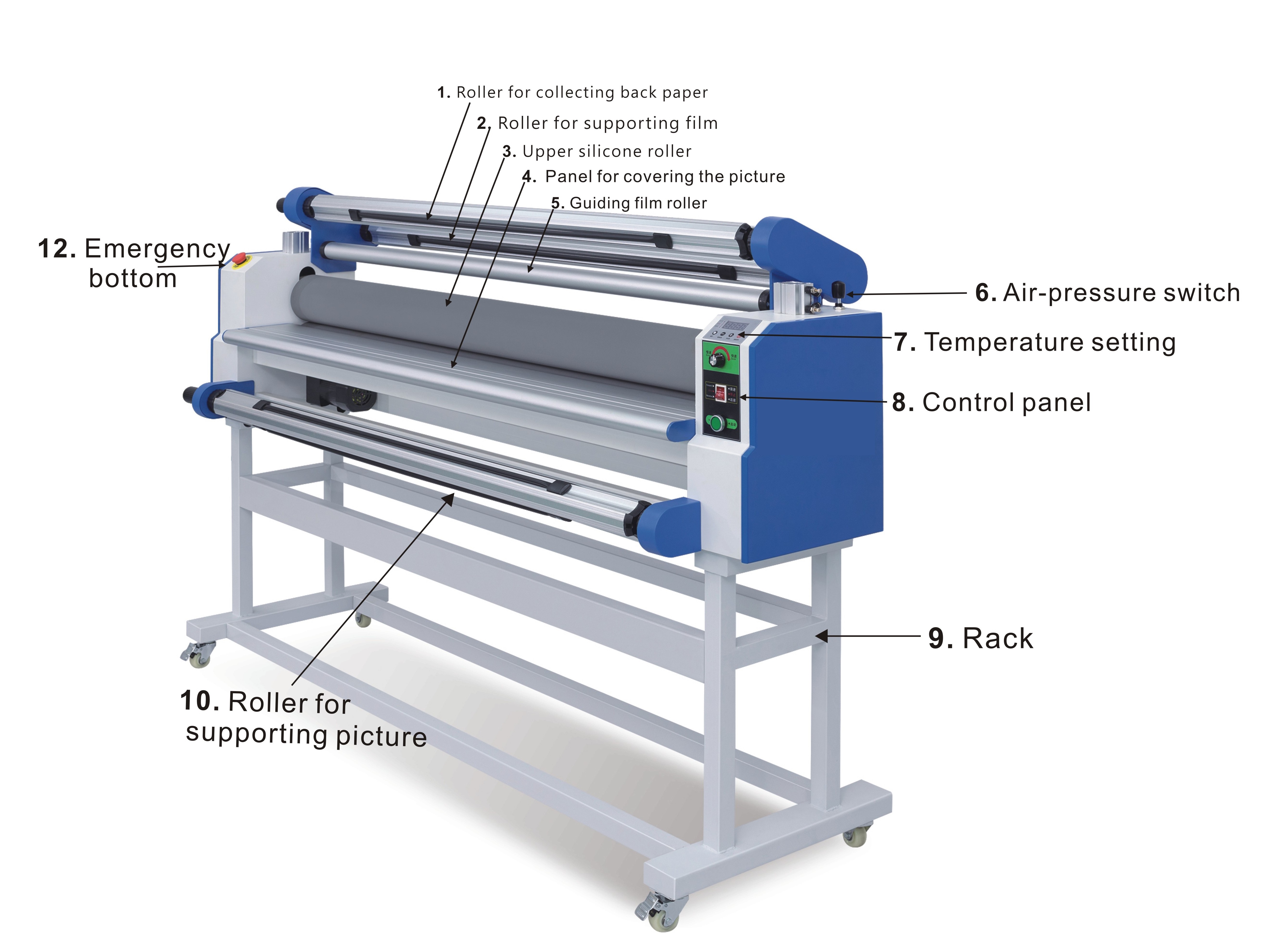 1.6m 160cm 1600mm Cold and Hot Semi-automatic Large Size PVC Vinyl Roll Cold laminating Machine