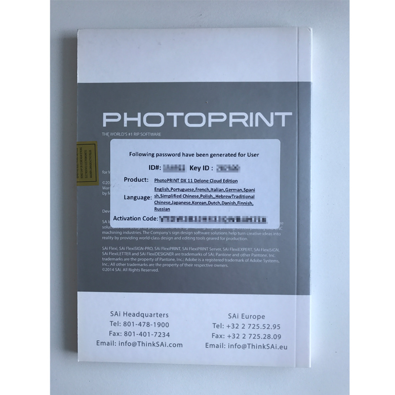 Original photoprint 10 11 RIP software for inkjet printer