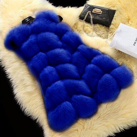 Fashion Winter Clothes Europe Faux Fox Fur Vest Waistcoat For Women