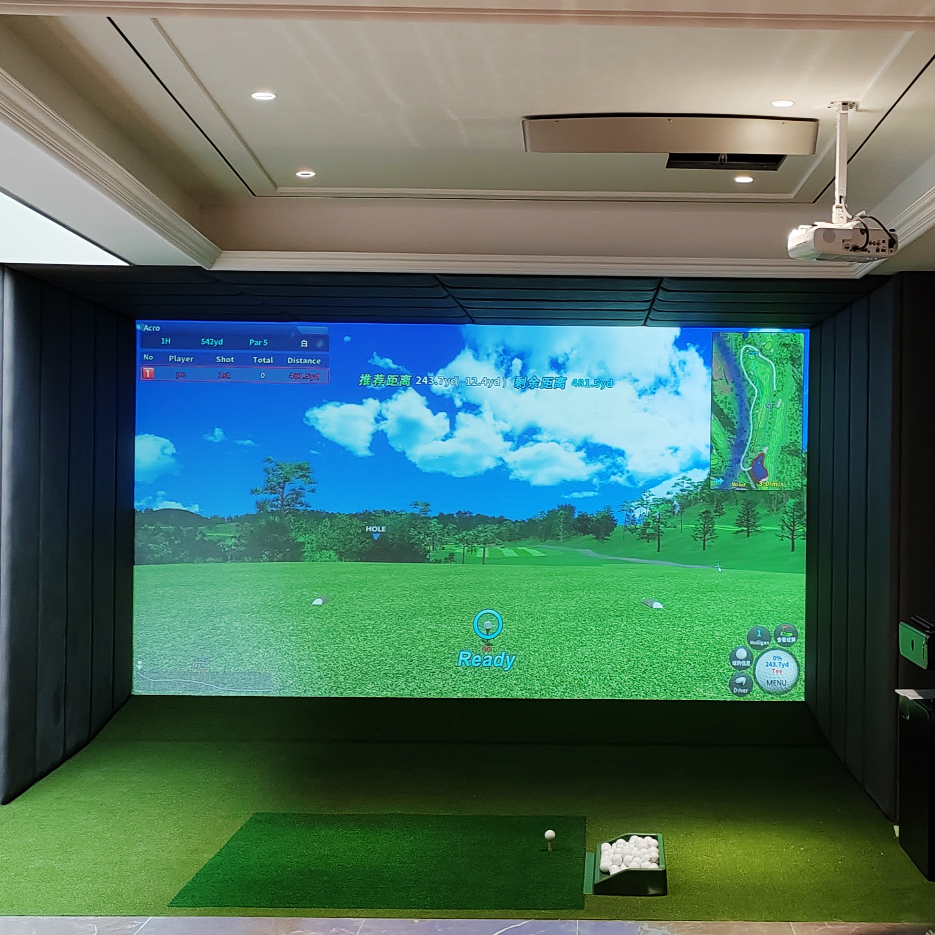 ETD-2A  High Speed Camera Full HD Luxury Golf Simulator Equipment with Unique dual golf software-Special promotion price