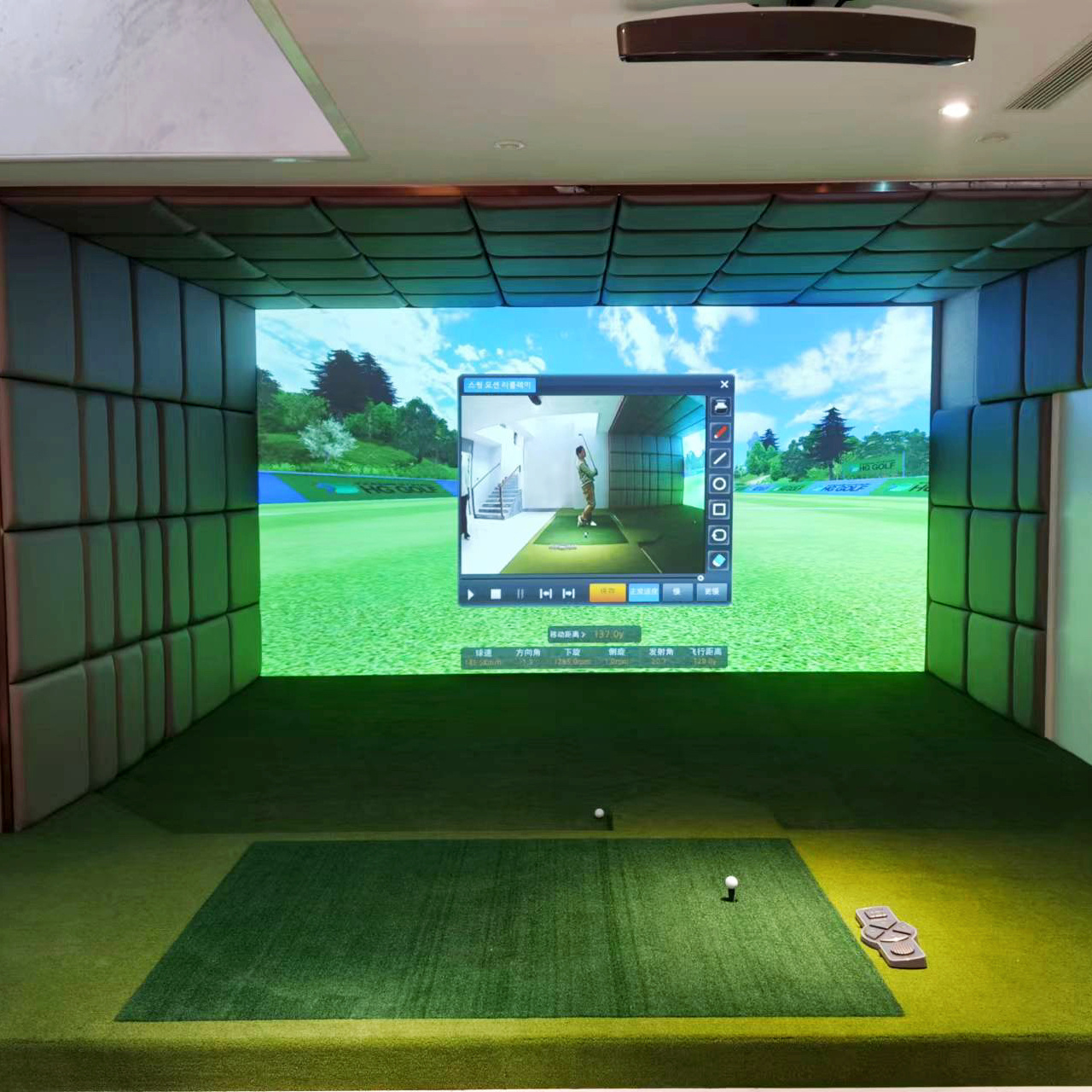 ETD-2A  High Speed Camera Full HD Luxury Golf Simulator Equipment with Unique dual golf software-Special promotion price