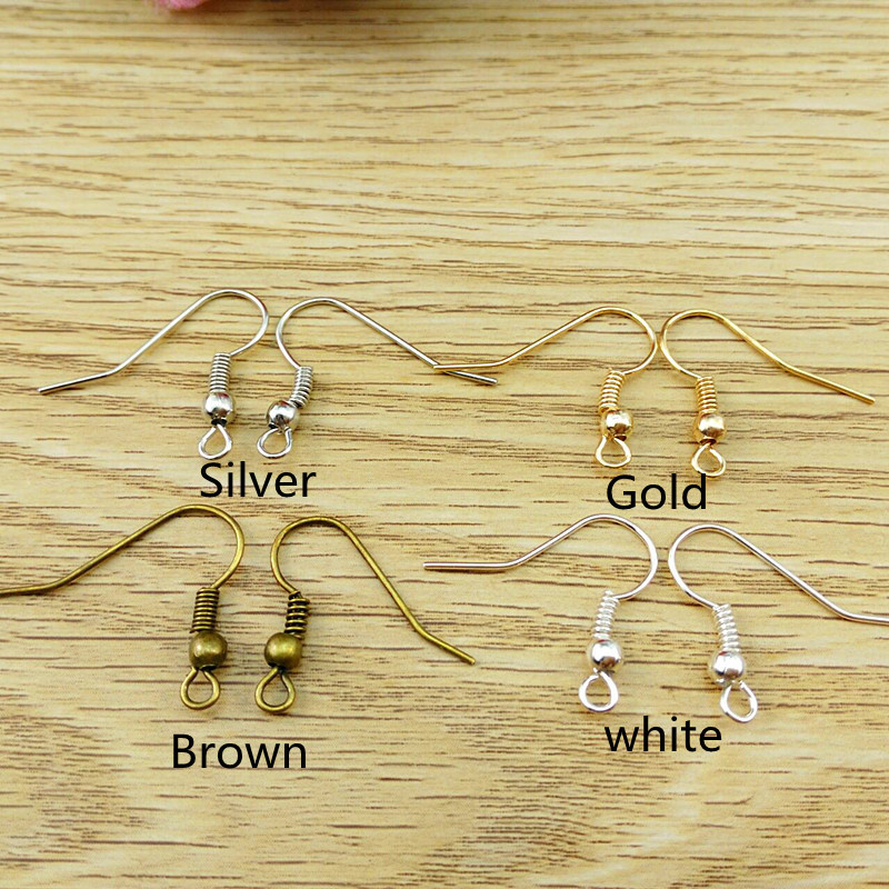 Ear stud Stainless Steel Earring Findings Ear Wire Hook 18mm Earring Hook For DIY Jewelry Making  Accessories Wholesale