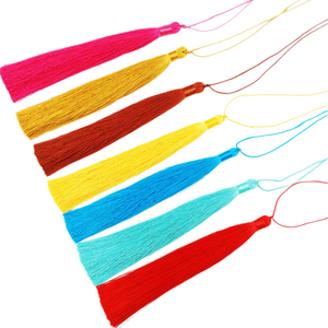 The Factory Supplies 15cm silk Tassel Colorful Earring Tassels With Chinese Knot Tassels For Beach Umbrella Clothes