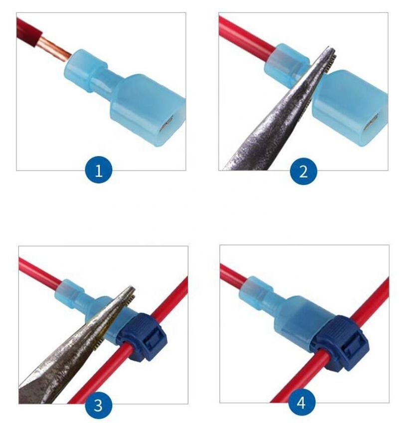 Electric Wire Cable Connectors Quick Splice Terminals Crimp Non Destructive for Wire Car Boat Motorcycle