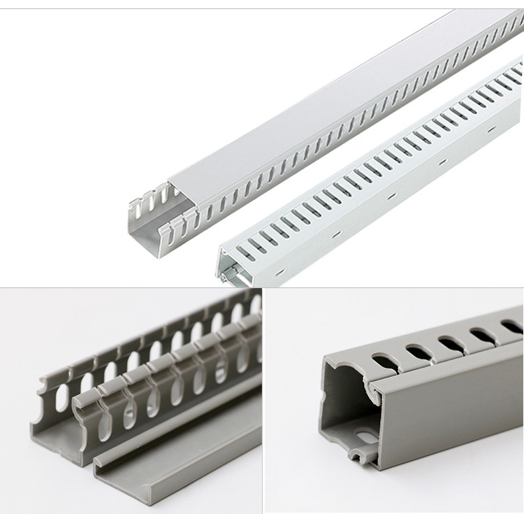 OEM Yitkor  Electric Wireway Cable Channel Square Underfloor Plastic Trunking 2X2 Compartment Trunking PVC Types of Cable Duct