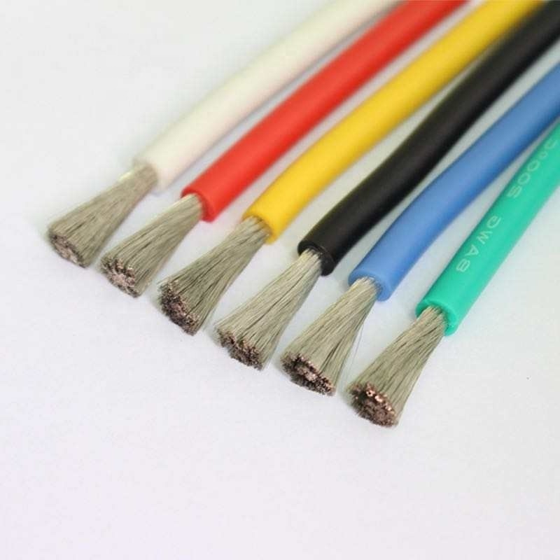 200 Degree Extra High Flexible Wire 0 1 2 3 4 6 8 10 AWG Tinned Copper Coated Silicone Rubber Insulated Electric Cable