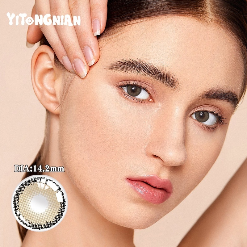 YI TONG NIAN Colorful Beauty Lenses European and American Mixed Color Contact Lenses Natural Large Diameter Beauty Fresh Contact