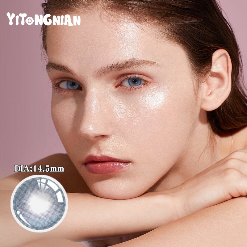 YI TONG NIAN Colorful Beauty Lenses European and American Mixed Color Contact Lenses Natural Large Diameter Beauty Fresh Contact