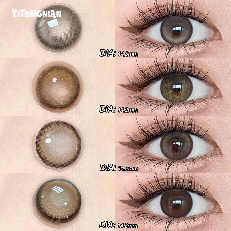 YI TONG NIAN Colorful Anime Contact Lens Natural 14.0-14.5mm Size Eye Makeup Fresh Contact Lens