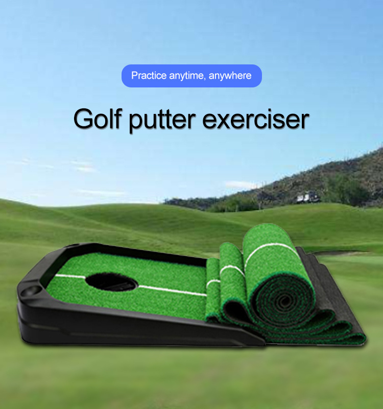 Green mat automatic return golf putter training auxiliary accessories men's golf simulator