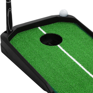 Green mat automatic return golf putter training auxiliary accessories men's golf simulator