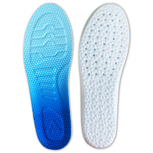 Hot Sell Custom Logo Shock Absorption Comfort Sport Foot Insole Soft Flat Feet PU Arch Support Insoles For Shoes