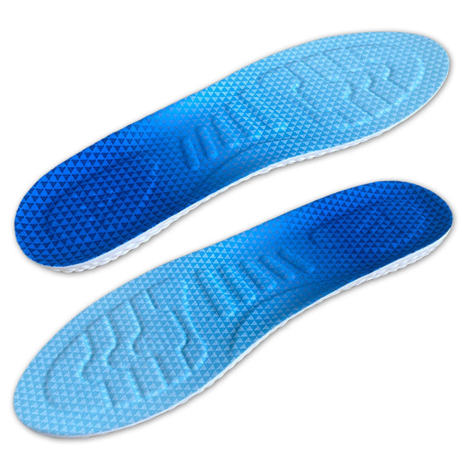 Hot Sell Custom Logo Shock Absorption Comfort Sport Foot Insole Soft Flat Feet PU Arch Support Insoles For Shoes