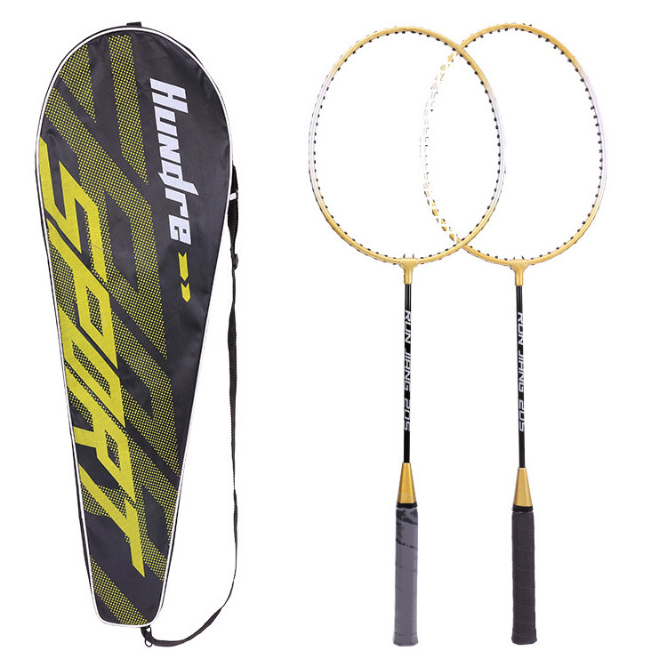 Wellcold fashion steel racket badminton set,cheap badminton racket set for selling