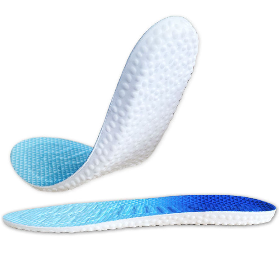 Hot Sell Custom Logo Shock Absorption Comfort Sport Foot Insole Soft Flat Feet PU Arch Support Insoles For Shoes