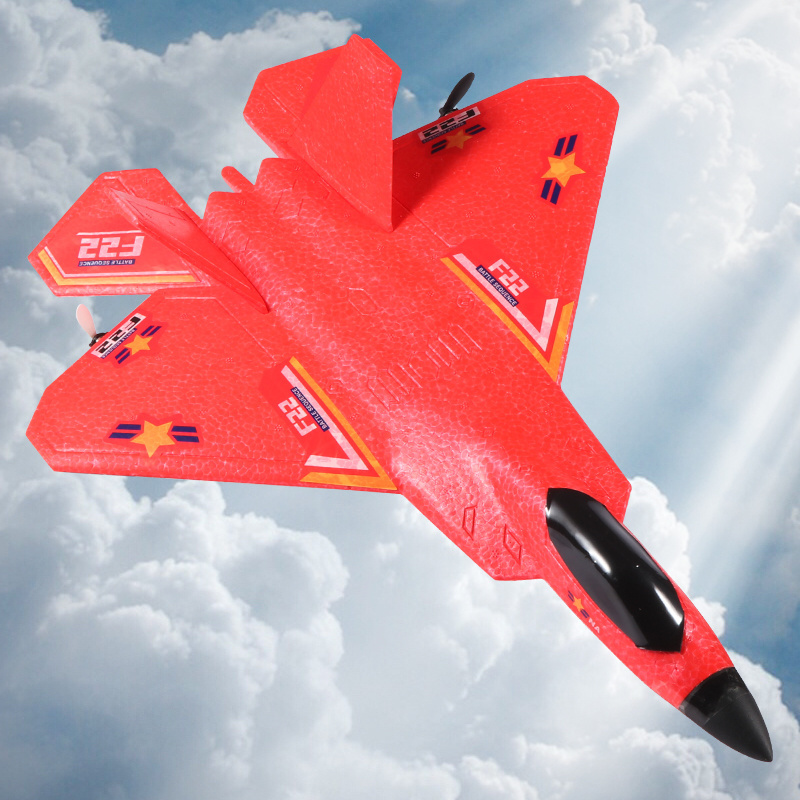 F22 Raptor EPP Foam Wireless Fixed Wing RTF Lightweight 46CM Led Lights 2.4G Remote Control RC Airplane Flying Toy