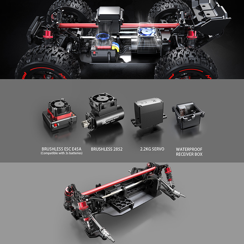 MJX Hyper Go 14210 Metal Chassis Brushless 1/14 RTR 4X4 4WD Remote Control RC Desert Truck Hobby Vehicle For Adults