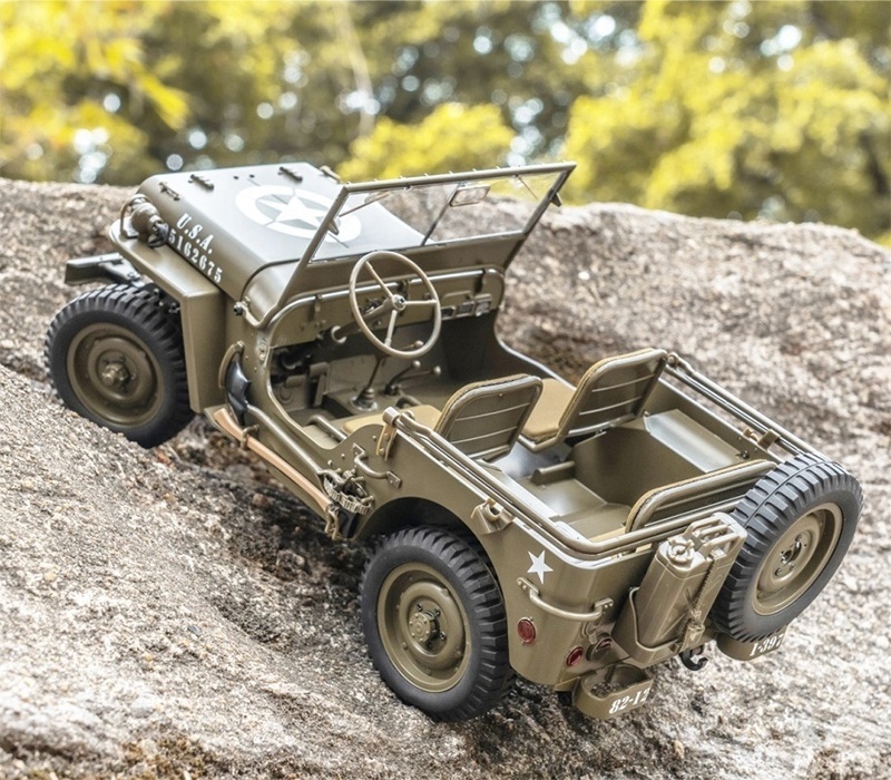 ROCHobby FMS 1941 Willys MB Scaler Jeeps RTR 2.4G 1/12 Scale All Terrain 4WD Remote Control RC Mini Crawler 4X4 Hobby Toy