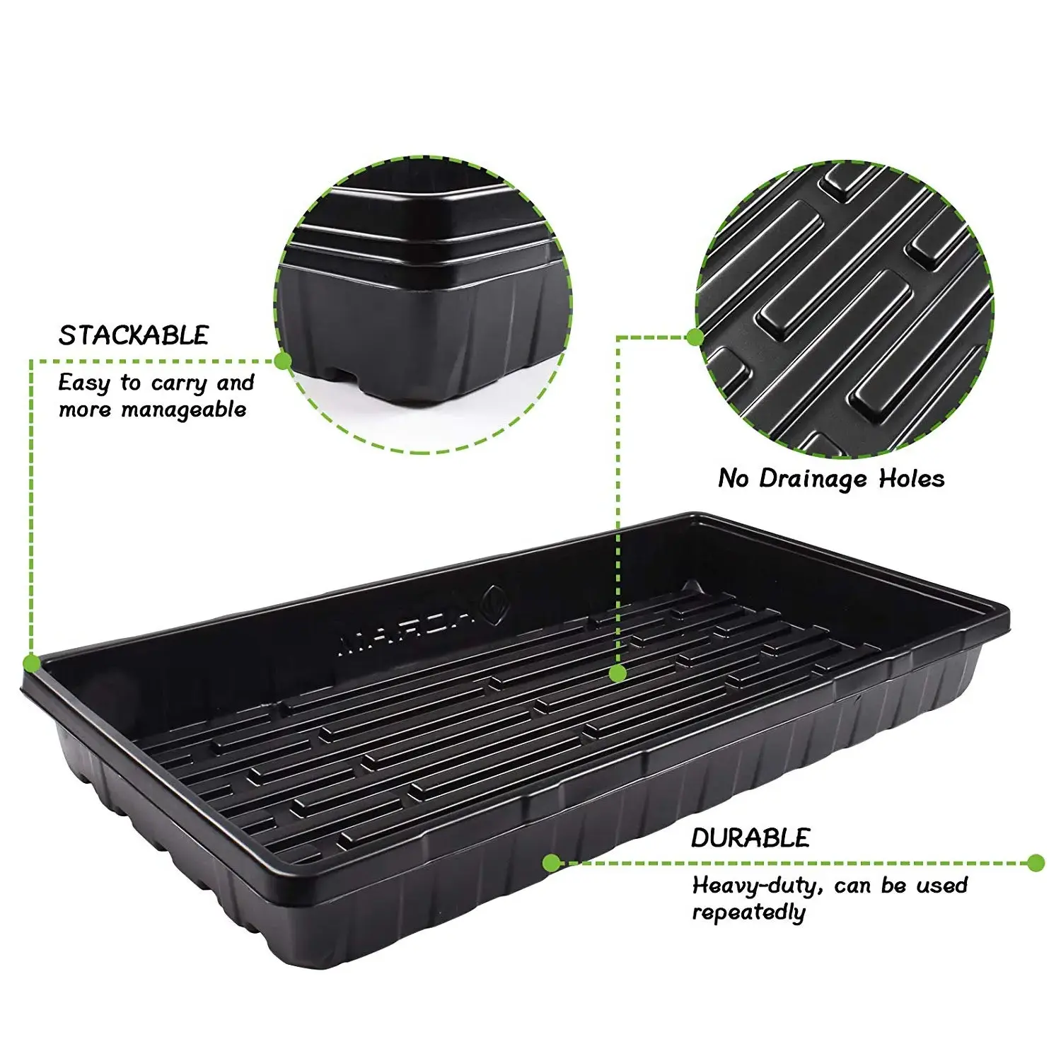 1020 heavy duty plastic wheatgrass plant seed sprouting trays hydroponics trays nursery