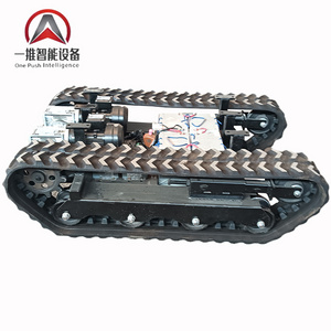 Tractor mini electric intelligent smart remote control steel rubber track chassis crawler tracked vehicle undercarriage for sale