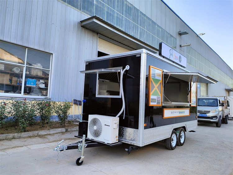 2024 Christmas Mobile Remorque Food Truck For Sale For Dubai Stainless Steel Fast Food Trailer With CE Cert  Cheaper Machines