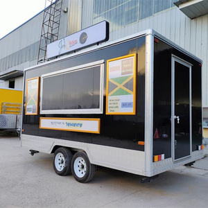 2024 Christmas Mobile Remorque Food Truck For Sale For Dubai Stainless Steel Fast Food Trailer With CE Cert  Cheaper Machines