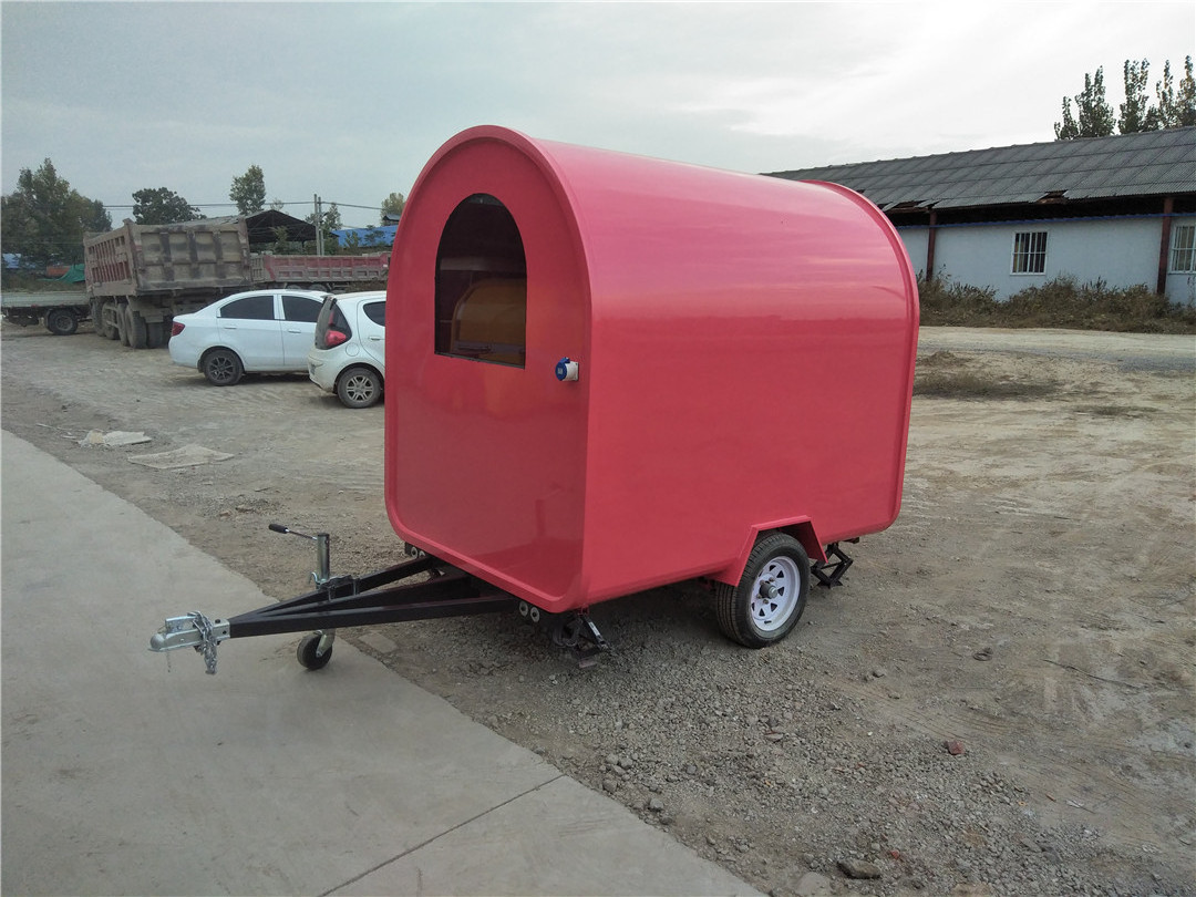 2.2m Pink Color Lemonade Food Trailer Small Food Trailer