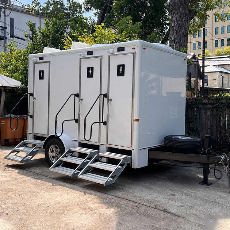 Commercial events trailer mobile toilets outdoor with urinal ready to use manufactured toilet trailer for sale