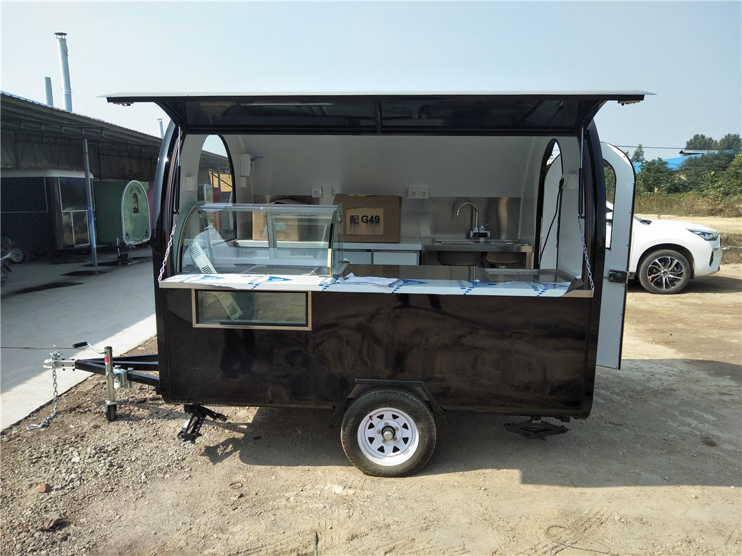 Vietnam hot dog churros cart with ice cream Shop 2023 Belgium Crepe Trailer