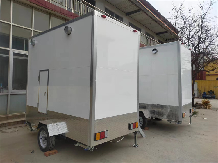 Double Restroom Trailers Restroom Portable Washroom Toilet Shower Mobile Plastic Camping Outdoor Truck