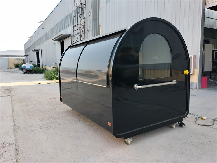 Mobile vending trailer kiosk on mini wheels catering concession stainless table stand outdoor party food kiosk counter