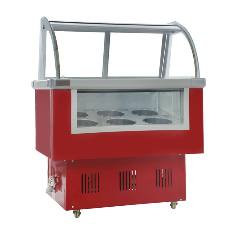 Cheapest Italian gelato ice cream showcase freezer display freezer